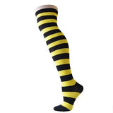 High Striped Cotton Socks Cute Stripe Printed Sock Women Over Knee Long ThighPlus Size Overknee Socks