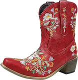 Breakj 2023 New Comfort Low And Embroidery 40-43 Women's Low Boot Boot Boots