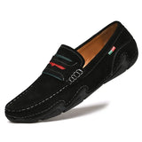 Coslony Loafers Men Italian Suede Leather Men Summer Shoes Classic Mens Slip On Driving Shoes Big Size Loafers Shoes