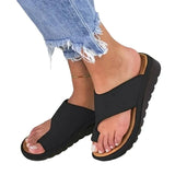 New Women Slippers Flat Sole Casual Soft Big Toe Foot Sandal Women Shoes Comfy Platform