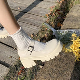 Lolita Women Japanese Style Mary Jane Vintage Girls High Heel Platform College Student Tacones Mujer Escarpins