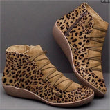 2019 Booties Woman Lace Ankle Boots Suede Stitching Boots Short Arch Support Comfortable Soft Bottom Female Boot Big Size