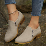 Breakj Autumn And Winter British Sharp Short Boots Women Retro Side Zipper In The Leather Boots Size 43 Martin