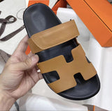 Breakj The New Summer Slippers Are Velcro Solid Color Casual