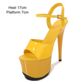 New Sexy Strippers Dance Shoes Women Catwalk Show Sandals 13 15 17 CM High Heels Platform Girls Shoe Party Club Drop