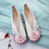 Breakj Shoes Embroidered Cloth Shoes Single Shoes Women's Shoes 2023 Spring / Summer New Retro