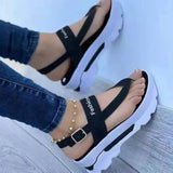 2022 NEW Sandals Women Summer Flip Flops Outdoor Casual Platform Sandals Ladies Plus Size Wedges Beach