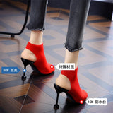 Sandals Fairy Style Fine Heels Girls' High Heels Summer 2024 New Fashion Hollowed-Out Fish Mouth Cool