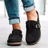 Cool Slippers Women's Baotou Belt Buckle Solid Color Half Drag 43 Large Size Slippers