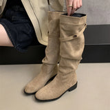 Breakj Skinny Skin Boots Kinca Color Pile Knight Boots Women 2025 New Autumn And Winter Slim High Barrel Thick And Long