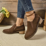 Breakj 36-43-43-Yard Women's Shoes In The Spring And Autumn Of 2025 Pointed Thick Heel Deep Mouth Single Shoes Simple Heel Heel Shoes