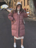 2022 Long Winter Coat Women Hooded Down Parka Ladies New Warm Winter Jacket Women Loose Big Fur Collar Jacket