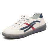 Breakj Leather Small White Shoes Women 2024 Spring New Cowhers Pedal Casual Beef Bottom Flat Soft Sole