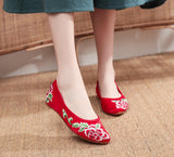 Breakj Shoes Single Shoes Spring And Autumn Fashion Embroidered Cloth Shoes Muller Women's Single Shoes Leisure A Foot