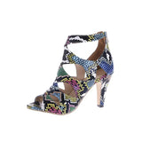Snakeskin Printing Zapatos Women Sandals hollow Sexy Exquisite Super High Heels Ladies Increased Peep toe Stiletto Womens