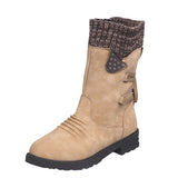 Breakj 2023 Autumn And Winter New Comfortable Low-Heeling Square And Round Head 43 Large Size Mid-Size Women's