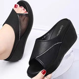 Breakj Slippers Female Wearing A Foot Pedal Toe Thick Bottom Slippers Female Women Platform