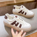 Breakj White Shoes Women 2025 New Autumn Niche Design Thick-Solt Retro High-Span Shoes Fashion Sports Casual