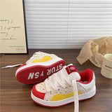 Breakj Girl Tie With Low Help Rubber Leisure Sports Autumn Ultra Light Cross Strap Sneakers Small Red Book Hot