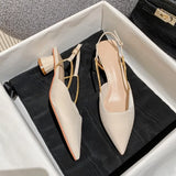 Breakj Summer New High Heel Head Sharp Fashion Sandals Women's Thick Heel In The Single