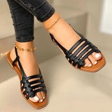 Breakj New 2025 Summer Flat Bottom Fish Mouth Casual Sandals Women's Size 40-43