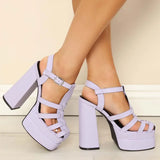 style Fashion Platform Wedges Women Sandals Sexy Hollow out Thick High heels Gladiator Sandals Summer Female Chunky