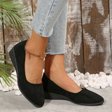 2025 New Large-Size Tip-Tip Slope Single-Shoe Women's Bean Shoes Sports Casual Shoes