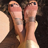 Summer Women Sandals Fish Mouth Bohemia Style Flat Sandals Ladies Shoe Women Slip On Female Soft Beach Dropshipping