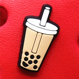 Shoe Charms Guitar PVC Croc Accessories Decorations Milk Tea Pink Diamond Play JIBZ Charm Buckle for Kids Party Xmas