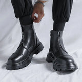 Breakj Style Retro High Bang Korean Version Go Versatile Thick Top Taller Chelsea Boots