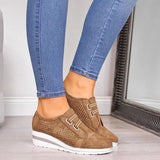 2022 New High Heel Lady Casual Women Sneakers Leisure Platform Shoes Breathable Height Increasing Shoes Women Flats Plus Size