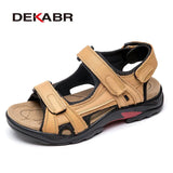 Top Quality Sandal Men Sandals Summer Genuine Leather Sandals Men Outdoor Shoes Men Leather Shoes Big Plus size 46 47