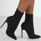 Women Boots Fashion High Heels Boots Shoes For Women Ankle Boots Black Women Heels Winter Boots Short Botas Mujer Winter