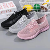 Shoes 2021 Mesh Platform Shoes Women Breathable Lace Up Sneakers Women Hollow Out Casual Shoes Zapatillas De