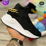 Casual Shoes Spring and Autumn New Mesh Breathable Shoes Fashion Chain Slip-On Wedge Heel Thick Sole Casual