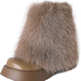 Style Snow Boots Martin Boots 2024 New Autumn And Winter Fluffy Short Boots Round Head Thick Soles Pipe
