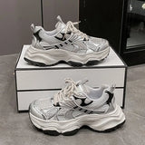 Small White Shoes Female Online Celebrities Breathable 2024 New Heightened Leisure Daddy Shoes All Kinds Of Lightweight Sports