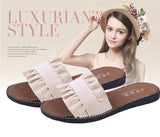 Spring And Summer New Women's Shoes Slippers Lotus Leaf Edge Leisure Beach Women's Sandals Flat-Soled