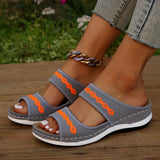 Breakj Fashion Outside Wear The New Low Slope Heel Flying Woven Slippers Casual And Light Breathable Large Size Female Sandals