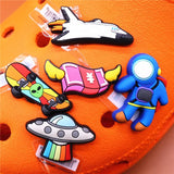 Space Alien Designer Shoe Charms 5pcs/lot Croc Buckle Accessories Luxury Rainbow Sun Clog Dog Jewelry Decorations