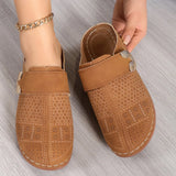 Breakj Slippers Women's New Baotou Metal Hollow Women's Shoes 43-Yard Wish In The Summer Of