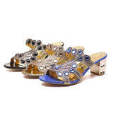 Breakj Fashion Water Drill Rough And Slippers Women's Summer High And Cool Drag 42 Yards New Diamond Set Hollow High And Cool