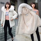 2021 New Cotton Thicken Warm Winter Jacket Coat Women Casual Parka Winter Clothes Fur Lining Hooded Parka Mujer