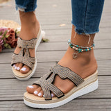 Breakj Slopes And Slippers Women's 2025 Summer Fashion Water Drill Outside Wearing Thick-Bottomed Large Beach