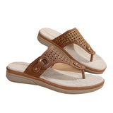 Breakj Foot Slippers Female 2024 Summer New Large Size Hollow Metal Thick Bottom Slippers