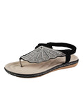 Breakj Summer New Women's Glass Water Drill Weaving Large-Size Word Slope And Women's