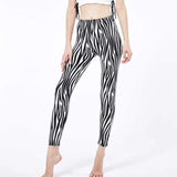 Polyester High Quality Stretchy Workout Leggings Women Printed Outwear Running Leggins Ankle Length