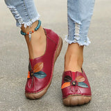 Shoes 2021 Fashion Size 43 Flowers Retro Loafers Women Non Slip Flats Casual Shoes Women Vintage Shoes Zapatos
