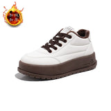 Breakj Shoes Ins Korean Version 2024 New Winter Plus Velvet Board Shoes Female Students Keep Warm Versatile Casual Board Shoes