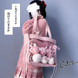 2022 New Kawaii Women Shoulder Bag JK Japanese School Handbag Cute Ita Bag College Student Lolita Bag Cosplay Anime Shoulder